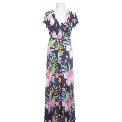 Maxi dress (Black, Multicolored) from Bodyflirt Boutique Elastane, Polyester