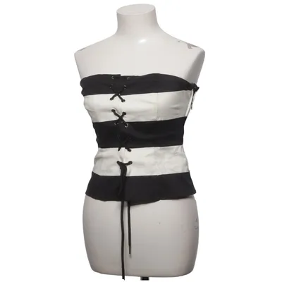 Top tube (Noir, Blanc) de H&M Coton, Élasthane, Polyester, Viscose