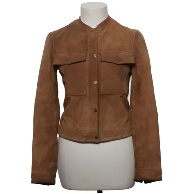 Läderjacka (Brun) från Mango Skinn, Polyester