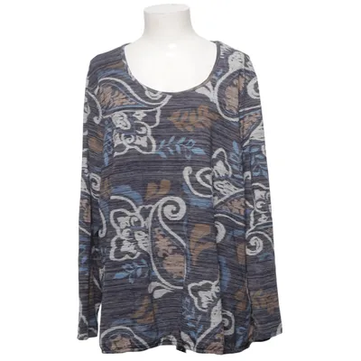 Blouse (Blue, Gray, Multicolored) from Liberty Woman Elastane, Polyester, Viscose