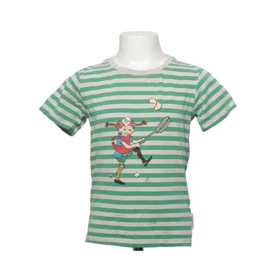 T-shirt (Grön, Beige, Flerfärgad) från Pippi Långstrump Elastan, Ekologisk bomull