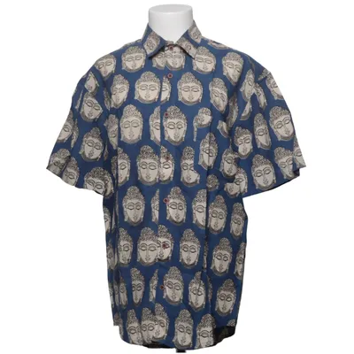 Kortärmad skjorta (Blå, Beige) från Agas Own Bomull