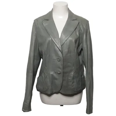 Leather blazer (Green) from Oakwood Leather, Polyester