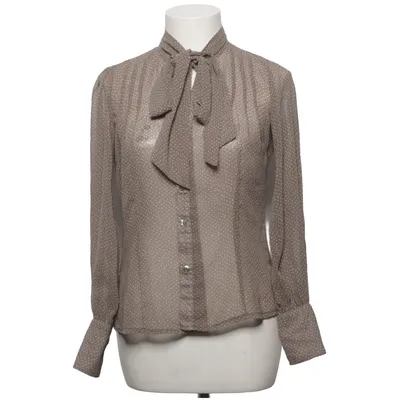 Pussy bow blouse (Brown, White) from Atmosphere Polyester