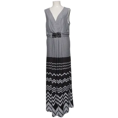 Robe longue (Noir, Blanc) de Gina Laura Élasthane, Polyester