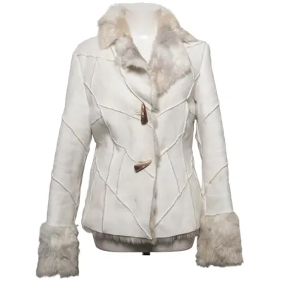 Shearlingjakke (Beige) fra VILA Clothes Akryl, Polyester
