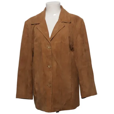 Leather blazer (Brown) from Julia S.Roma Leather, Polyester