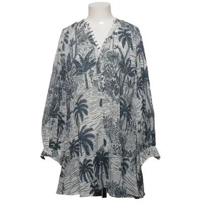 Robe (Bleu, Blanc) de Desmond & Dempsey x H&M Viscose, Coton