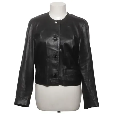 Leren jack (Zwart) van Creation Leardini Leer, Viscose