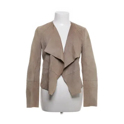Læderjakke (Beige) fra Mango Læder, Polyester
