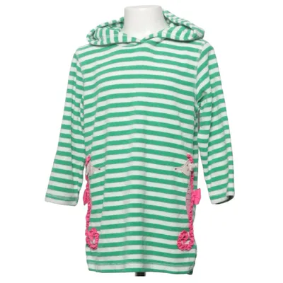 Hood dress (Green, White, Pink) from Mini Boden Cotton, Polyester