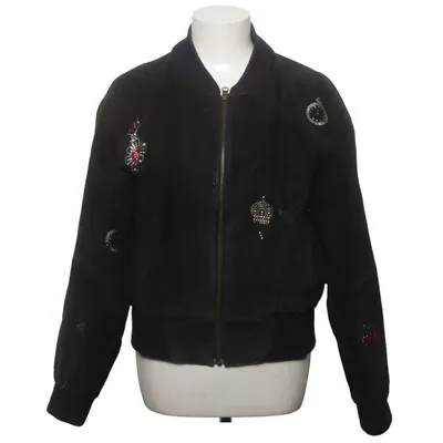 Bomber jacket (Black) from Giorgio Mobiani Acetate, Leather