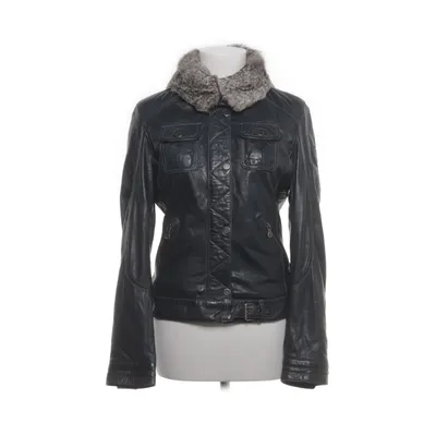 Shearling jas (Blauw) van Mauritius Leer, Polyester