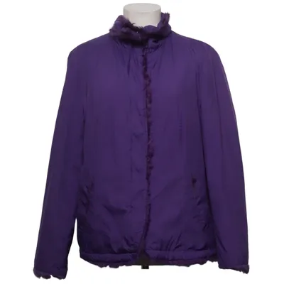 Jacket (Purple) from Sem Per Lei Polyester, Rabbit fur