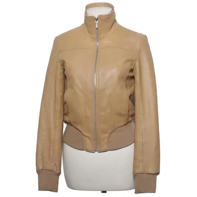 Leren jack (Beige) van Amoress Leer, Viscose