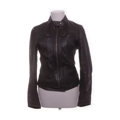 Läderjacka (Grå) från Oakwood Bomull, Polyester