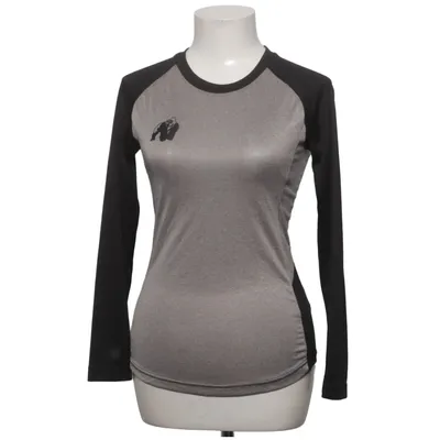 Long sleeve T-shirt (Gray, Black) from Gorilla Wear Polyester