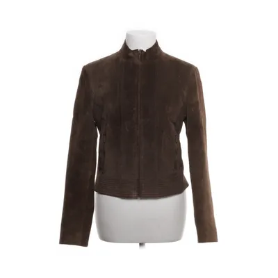 Leren jack (Bruin) van Far Hills Leer, Polyester