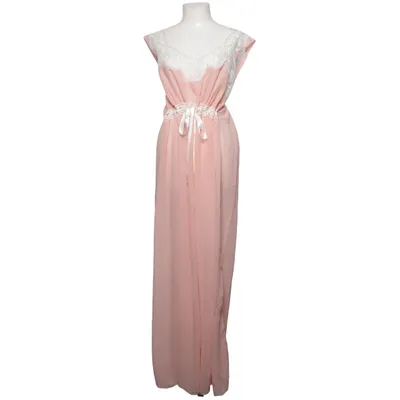 Maxi dress (Pink, White) Silk