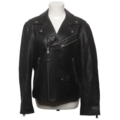 Bikerjack (Zwart) van The Kooples Elastaan, Leer, Polyester