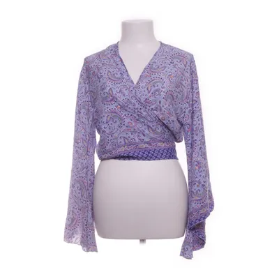 Wrap blouse (Blue, Purple, Multicolored) Silk