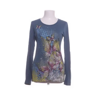Top (Blue, Multicolored) from Christian Audigier Cotton, Modal