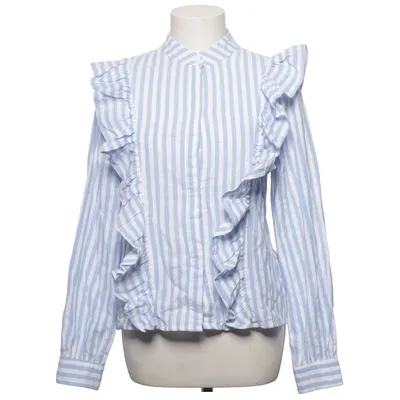 Blouse (Blue, White) from Kilky Cotton