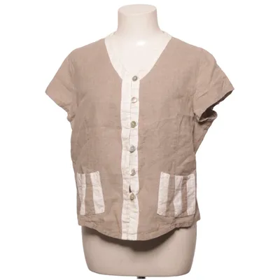 Top (Beige, Hvid) fra Fin Feminin Linned