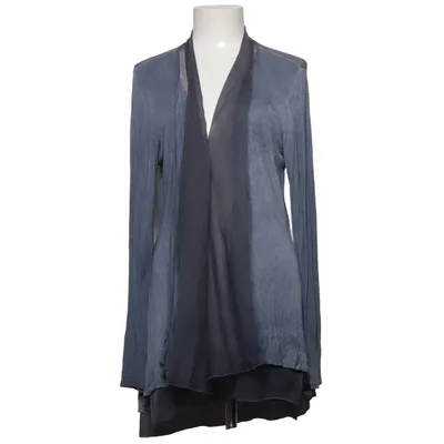 Cardigan (Blue, Gray) from Nina Kendosa Polyester, Silk, Viscose