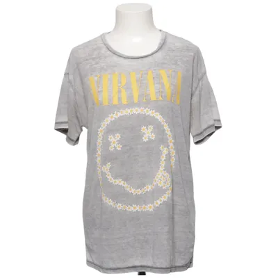T-shirt (Gray, Yellow) from Nirvana Cotton, Polyester