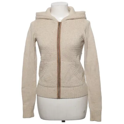 Sweat à capuche (Beige) de Massimo Dutti Cachemire, Cuir, Laine