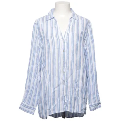 Shirt (Blue, White) from Tahari Linen