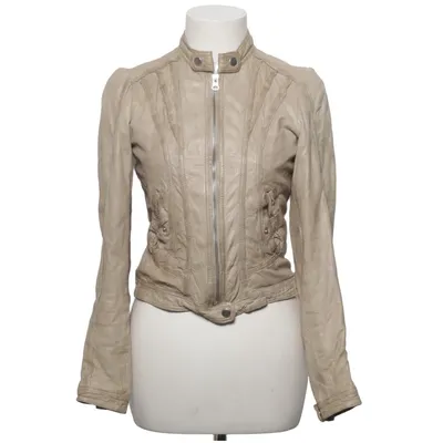 Leren jack (Beige) van Rock'n Blue Katoen, Leer, Polyester