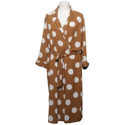 Omlottklänning (Brun, Vit) från Monki Elastan, Polyester