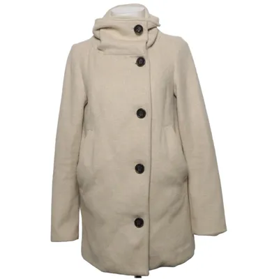 Coat (Beige) from Bershka Collection Cotton, Polyester