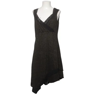 Dress (Black, Gold) from Woman by Halens Polyester, Viscose
