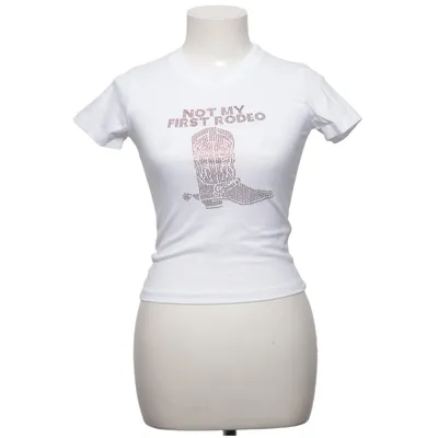 T-shirt (Wit, Rood) van Silk Road Katoen, Gerecycled polyester