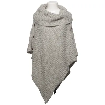 Poncho (Grå) fra Culture Akryl, Uld