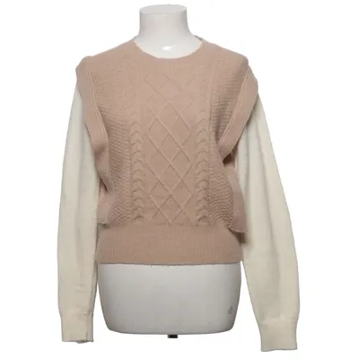 Spencer (Beige, Wit) van Bisou's Project Acryl, Elastaan, Polyamide, Polyester