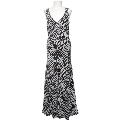 Maxikjole (Sort, Hvid) fra Claudia Sträter Linned, Polyester, Viscose