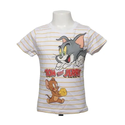 T-shirt (Blanc, Jaune, Multicolore) de Tom and Jerry Coton