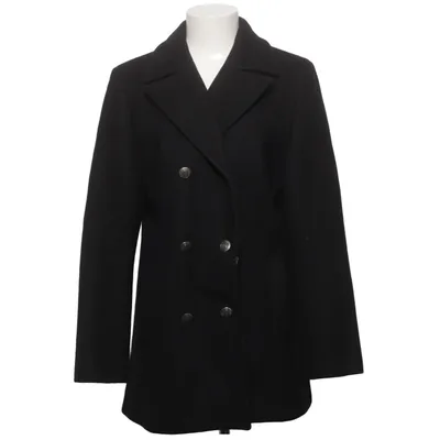 Pea coat (Black) from KappAhl Polyamide, Polyester, Wool
