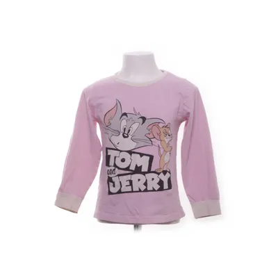 T-shirt à manches longues (Rose) de Tom and Jerry Coton, Élasthane