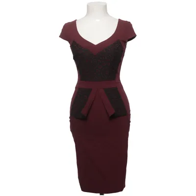 Robe de cocktail (Rouge, Noir) de Hybrid Coton, Élasthane, Polyamide, Viscose