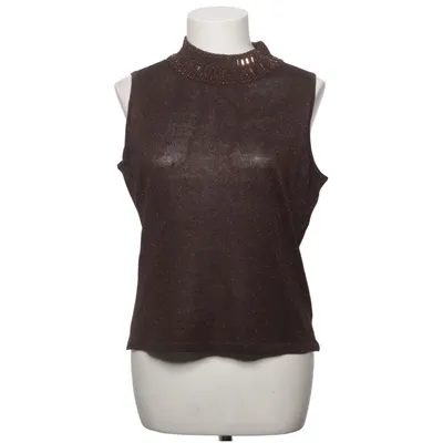 Pull sans manches (Marron) de Cecilia Classics Fibre métallique, Viscose
