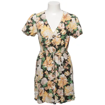 Jurk (Zwart, Geel, Meerkleurig) van Miss Selfridge Katoen, Linnen, Viscose