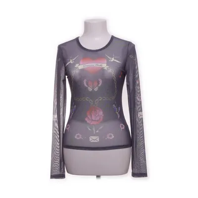 Lange mouwen shirt (Grijs, Meerkleurig) van Monki Elastaan, Polyester