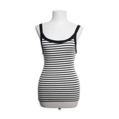 Tanktop (Blauw, Wit) van H&M Basic Katoen, Elastaan