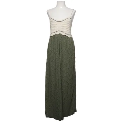 Maxi jurk (Groen, Beige) van New Collection Elastaan, Polyester