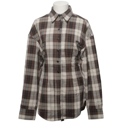 Flanellen overhemd (Bruin, Meerkleurig) van H&M Polyester, Viscose, Elastaan